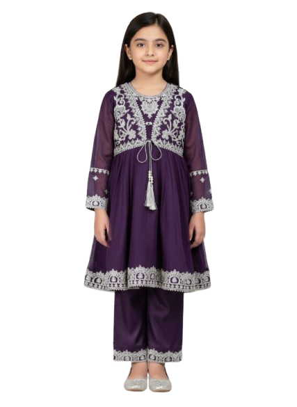 purple-chiffon-stitched-jacket-style-frock